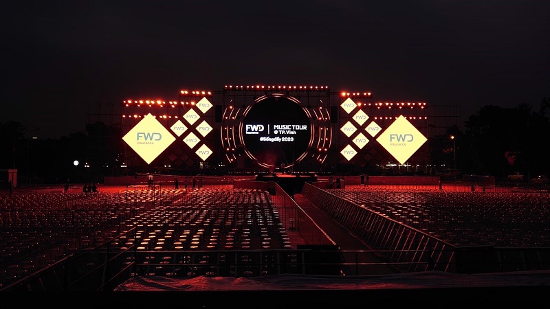 Màn hình LED ngoài trời chương trình FWD MUSIC TOUR 2020