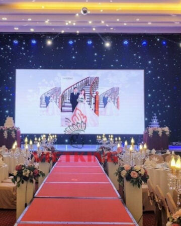 Màn hình LED sân khấu tiệc cưới đa dạng các kích thước, phù hợp nhiều không gian lớn nhỏ khác nhau.